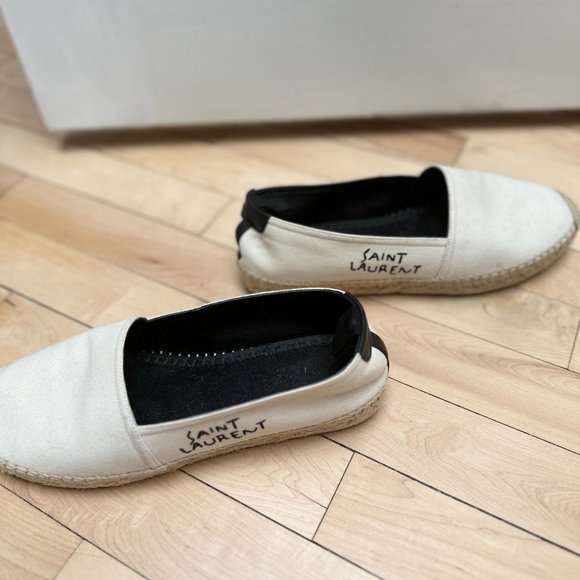 SAINT LAURENT EMBROIDERED ESPADRILLES IN CANVAS - Picture 3 of 8
